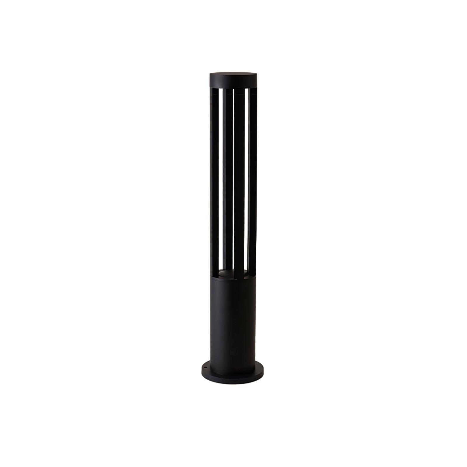 Black Cylindrical Garden Outdoor Light - Lumpaz