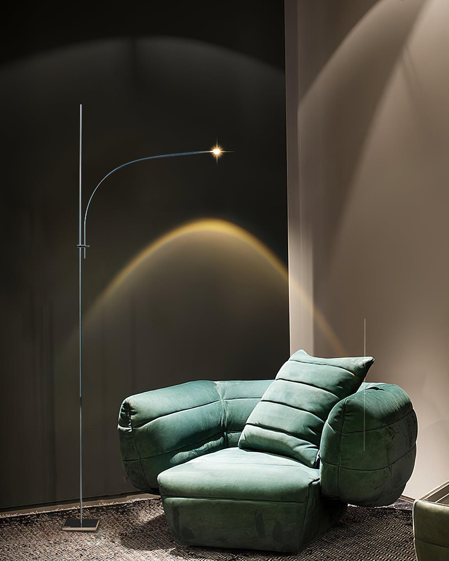 Metal Body Graceful Floor Lamp - Lumpaz