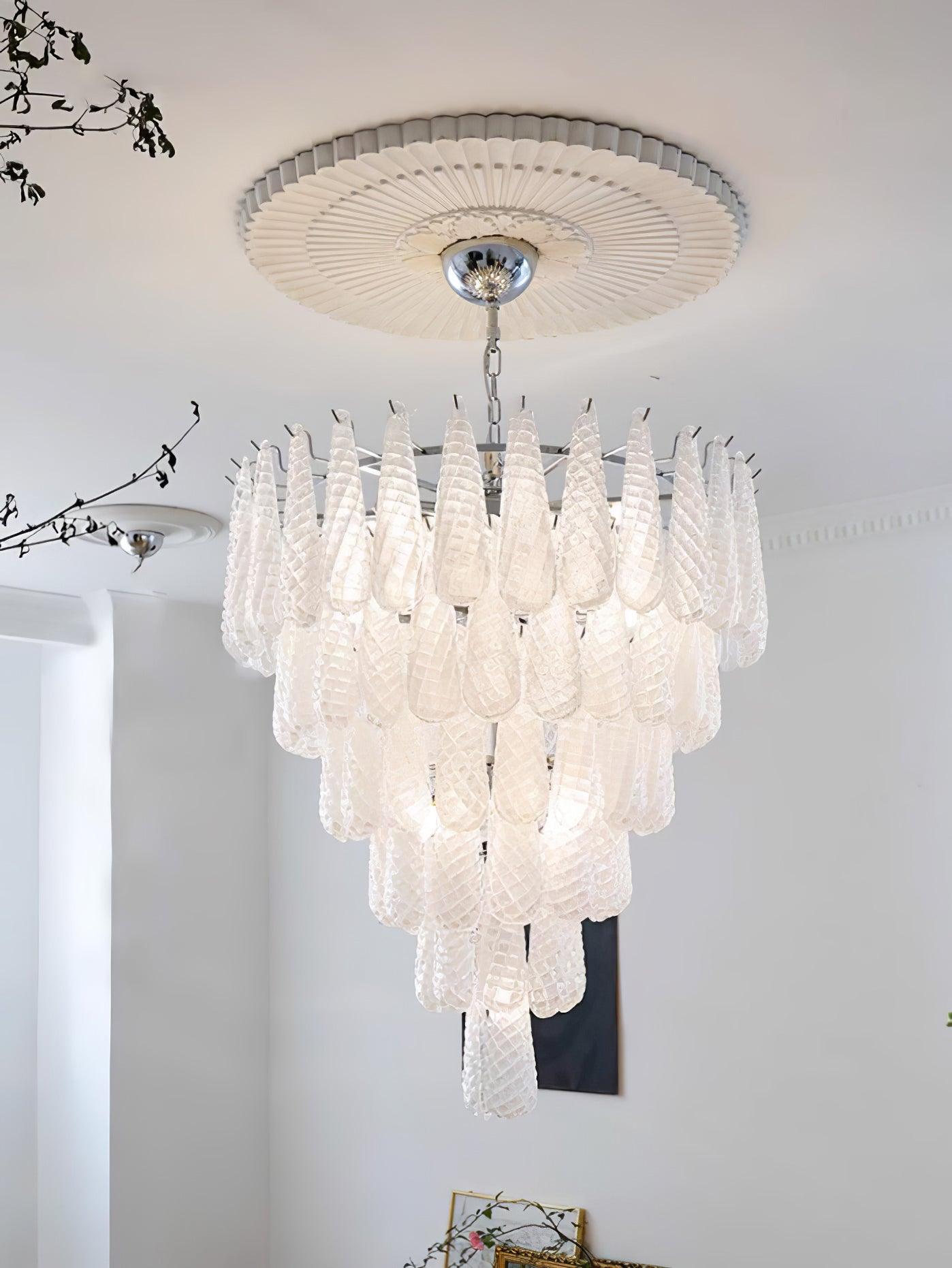 Grid Glass Waterfall Chandelier - Lumpaz