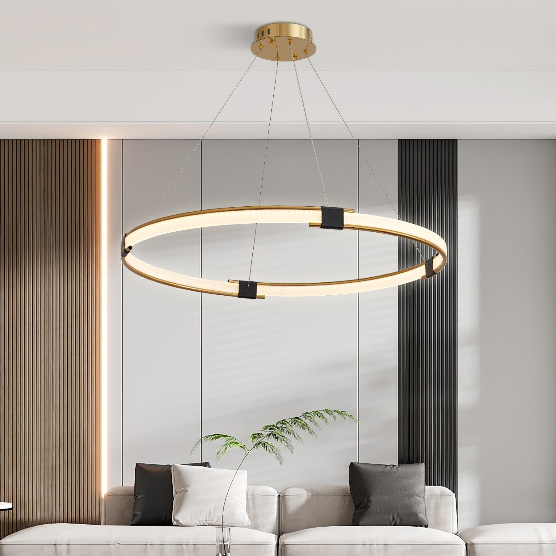 Gold Ring Chandelier - Lumpaz