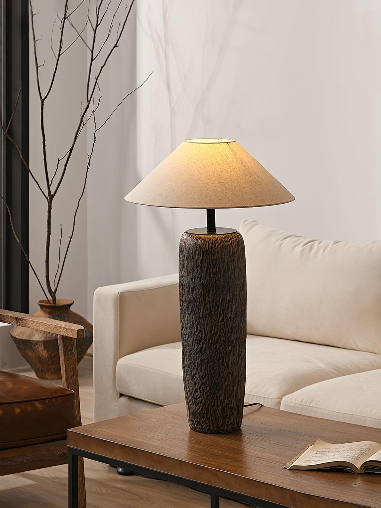 Weathered Wood Grain Floor Lamp - Lumpaz