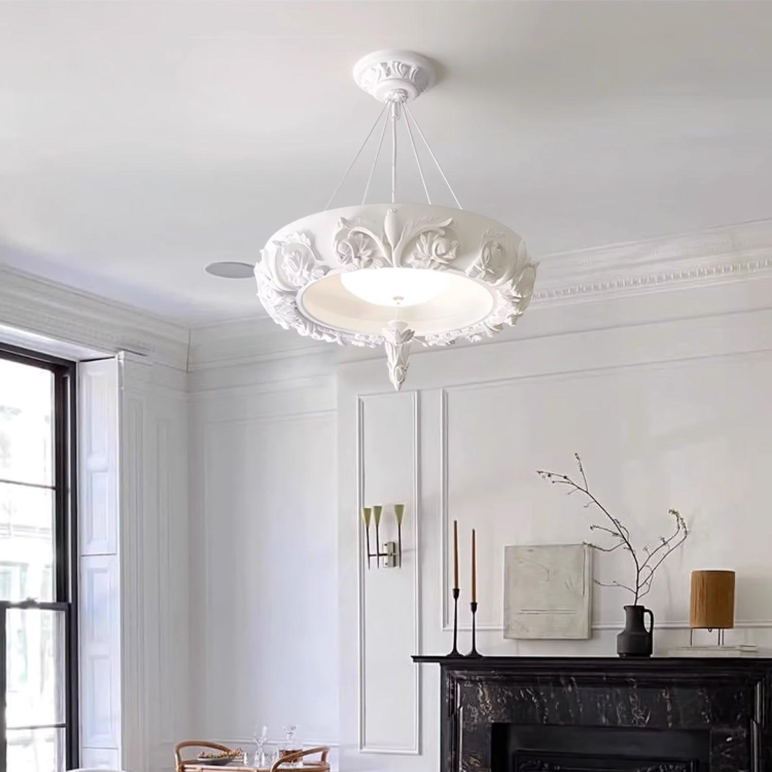 Artistic Carved Plaster Chandelier - Lumpaz
