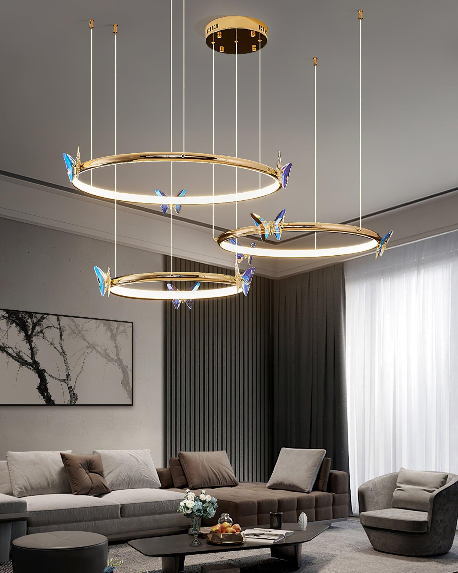 Blue Butterfly Chandelier - Lumpaz