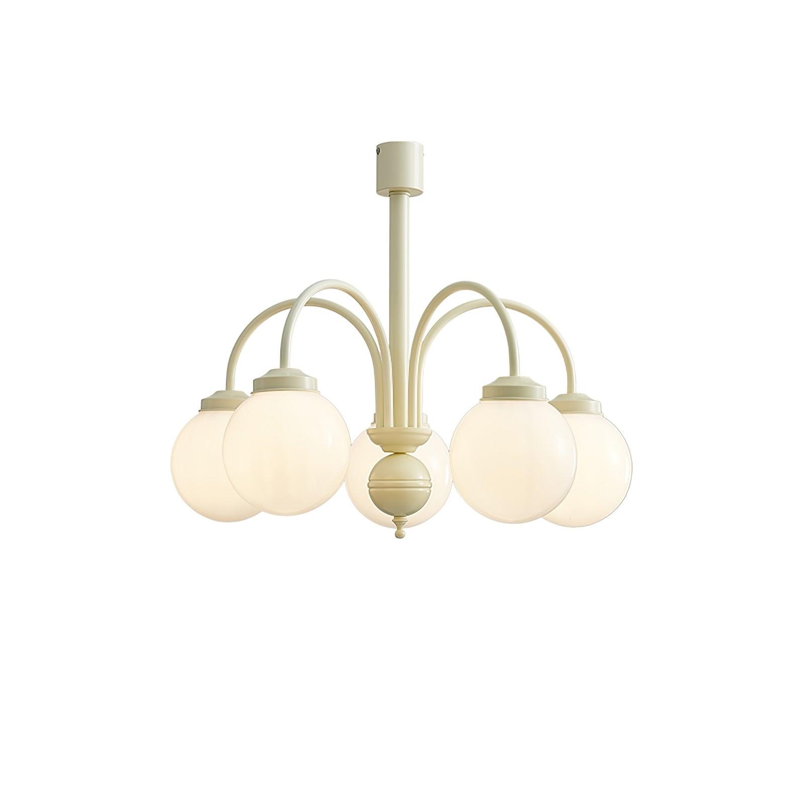 Cream Glass Sphere Chandelier - Lumpaz