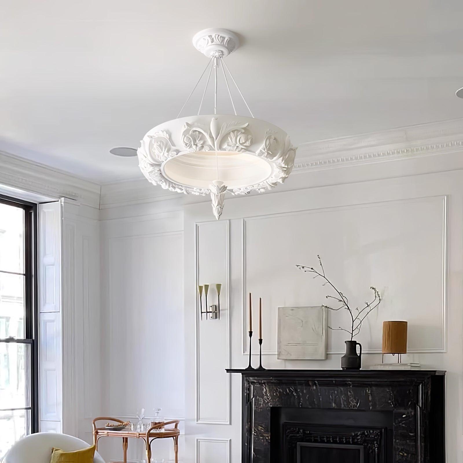 Artistic Carved Plaster Chandelier - Lumpaz