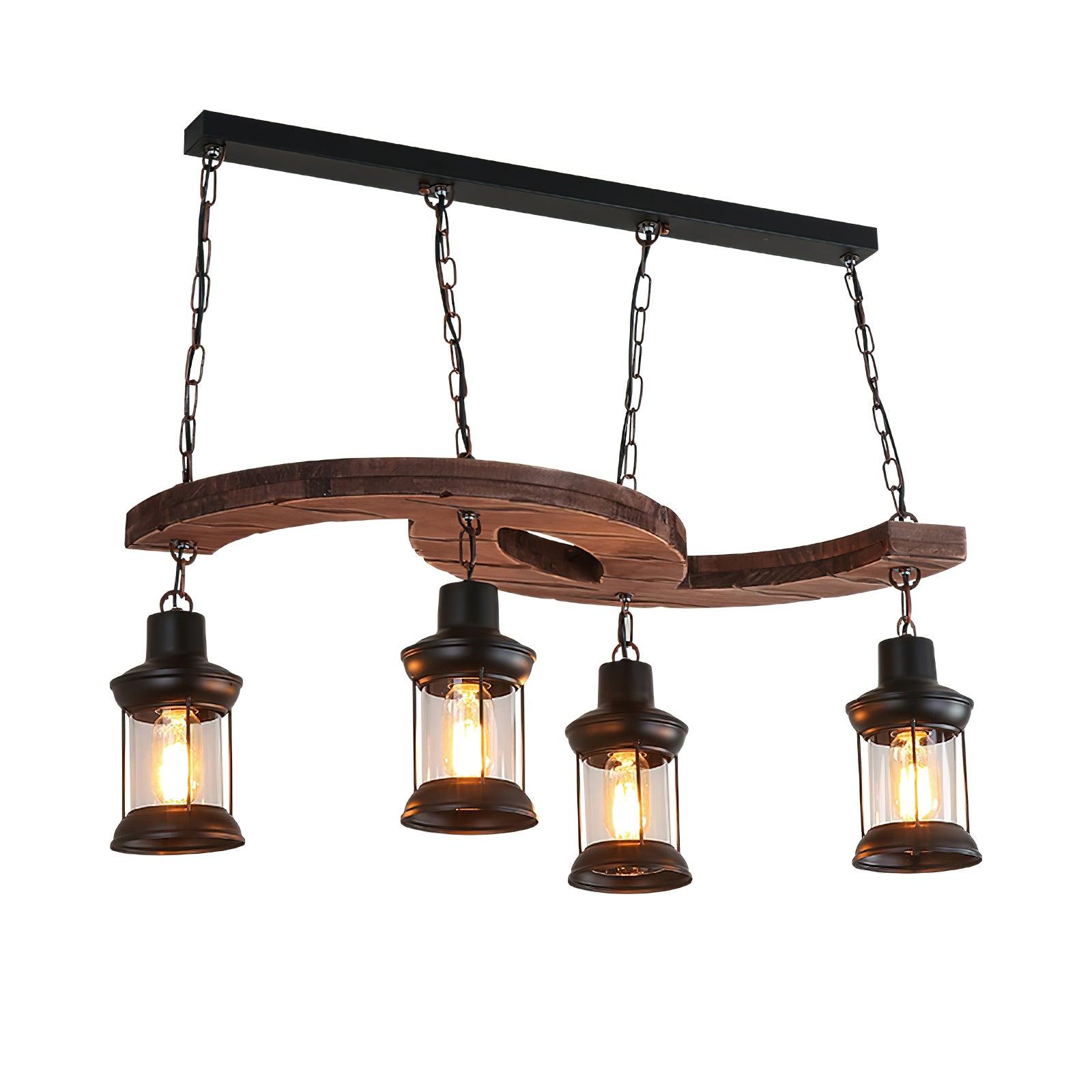 Retro Boat Wood Chandelier - Lumpaz