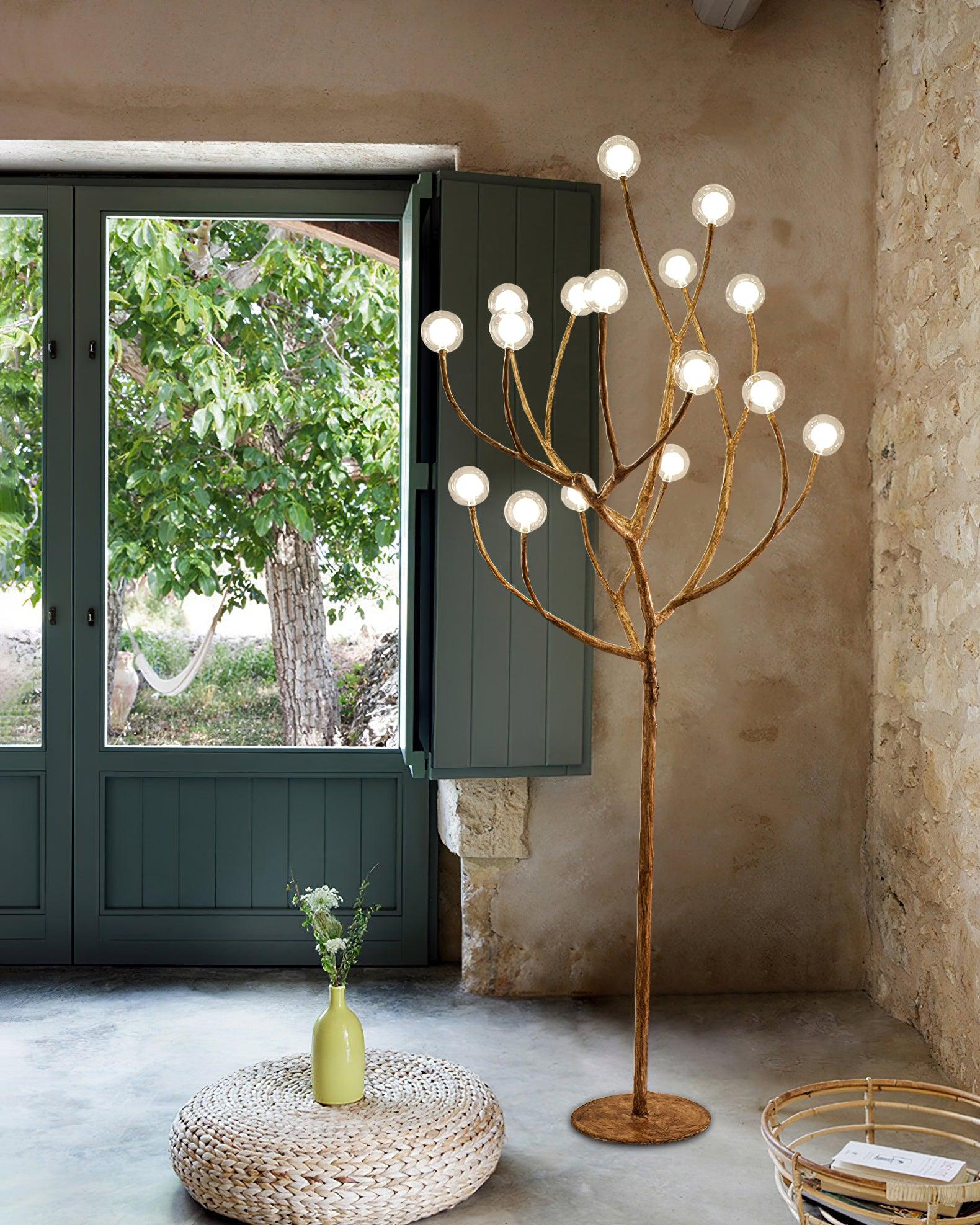 Imitation Wood Floor Lamp - Lumpaz