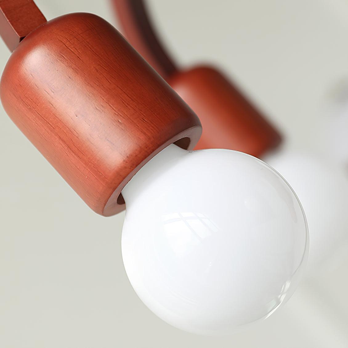 Candela Teak Chandelier - Lumpaz