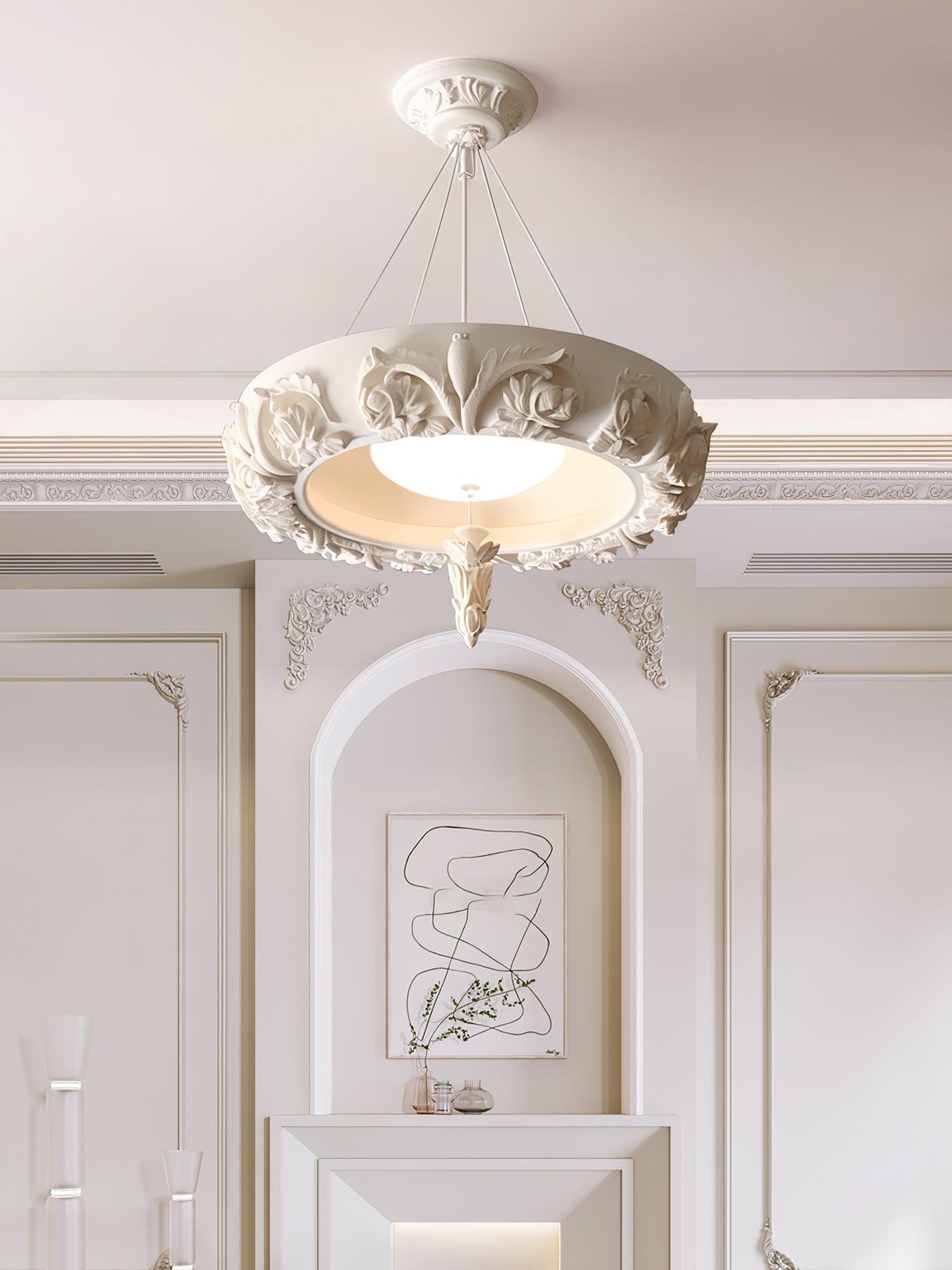 Artistic Carved Plaster Chandelier - Lumpaz
