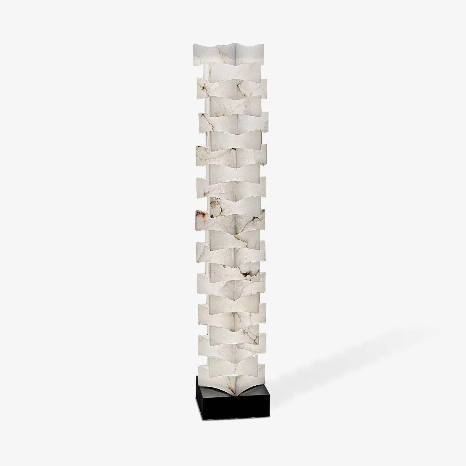 Stacked Alabaster Squares Floor Lamp - Lumpaz