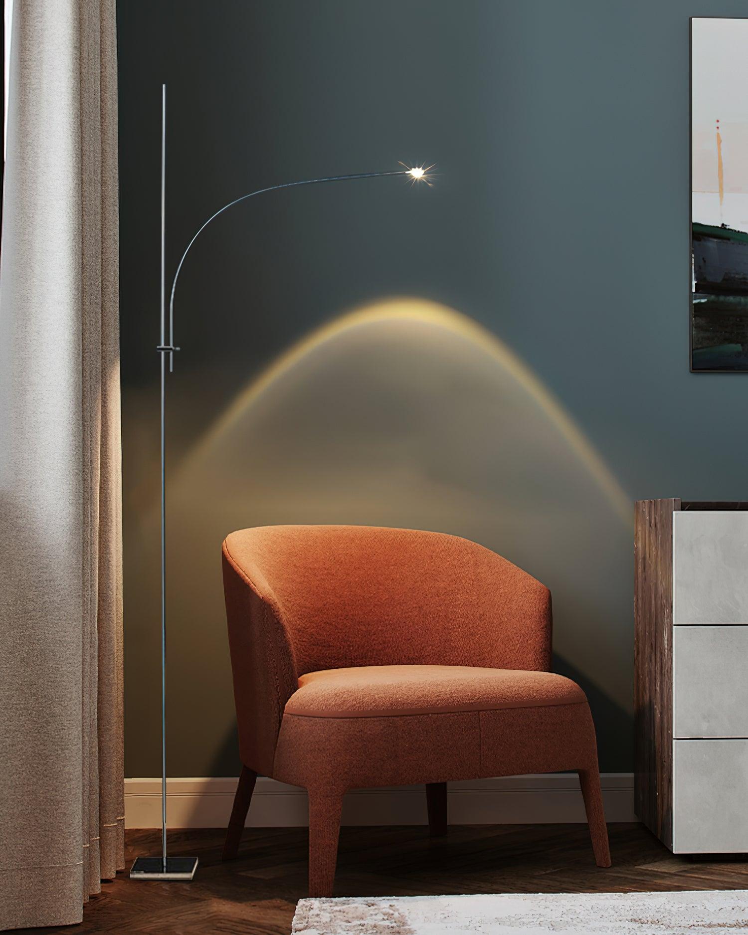 Metal Body Graceful Floor Lamp - Lumpaz