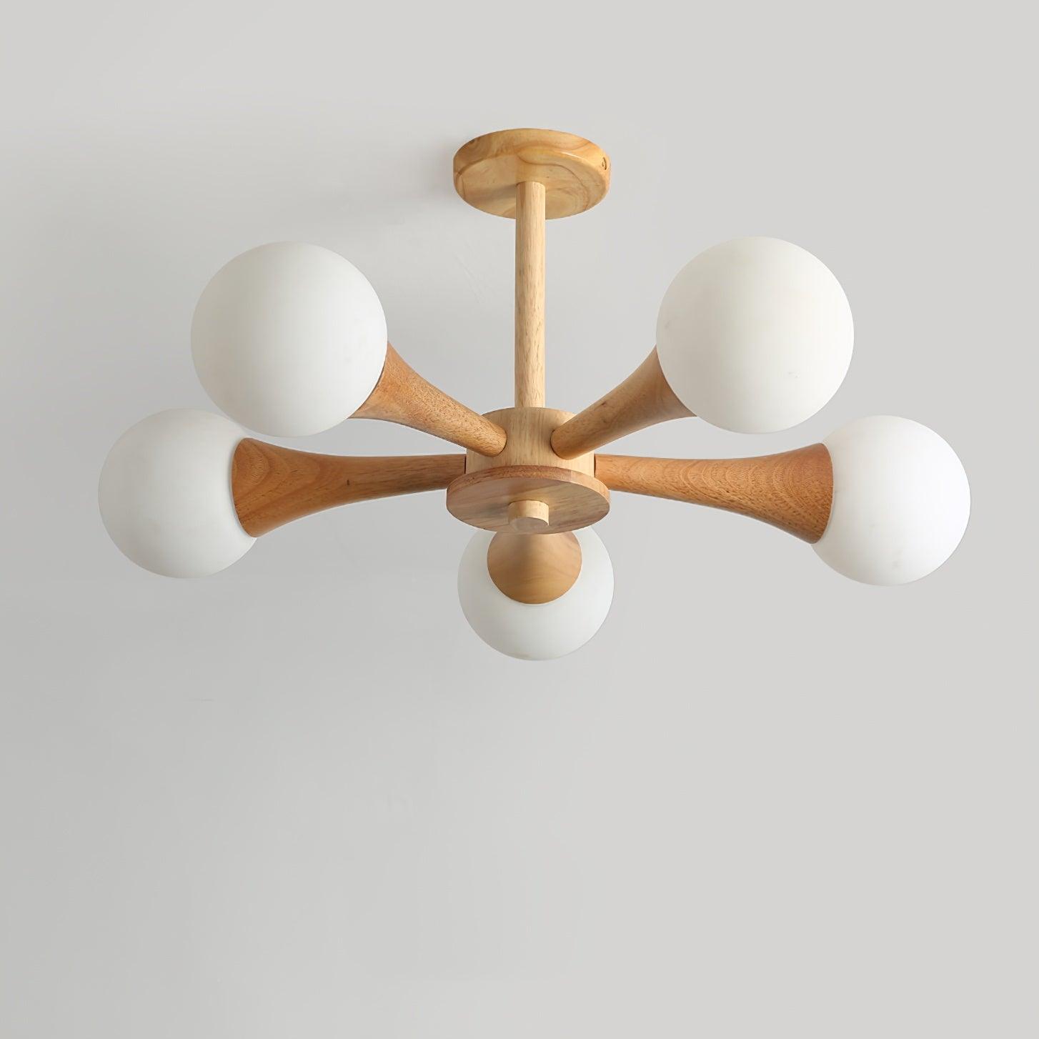 Wooden Nera Chandelier - Lumpaz