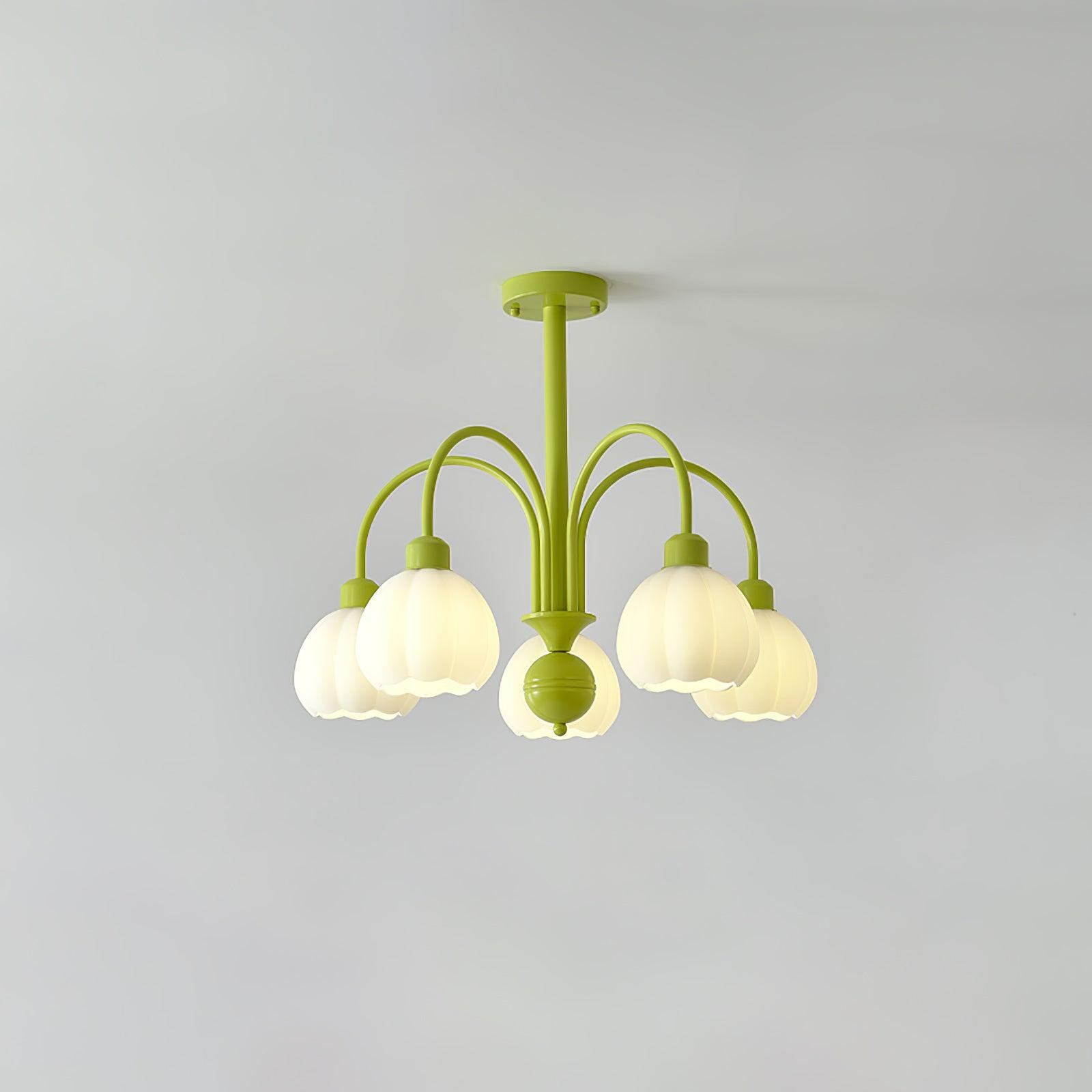 Cream Pumpkin Ball Chandelier - Lumpaz