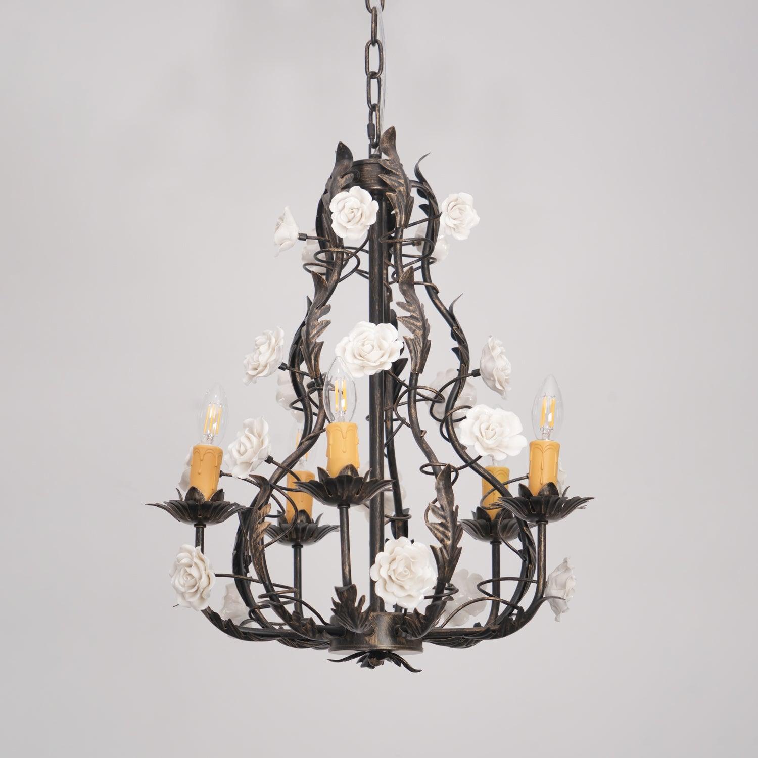 Florentine Rose Garden Chandelier - Lumpaz