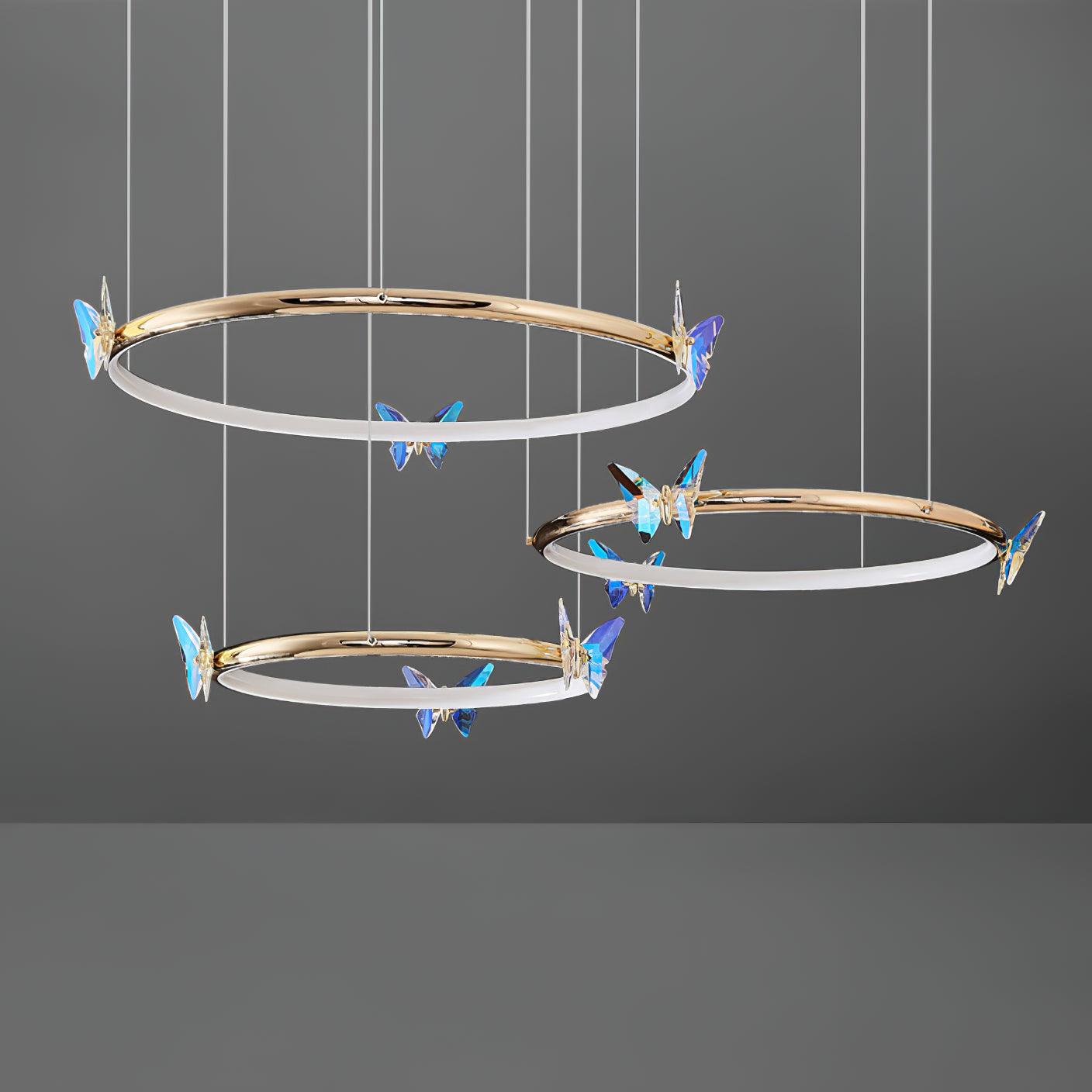 Blue Butterfly Chandelier - Lumpaz