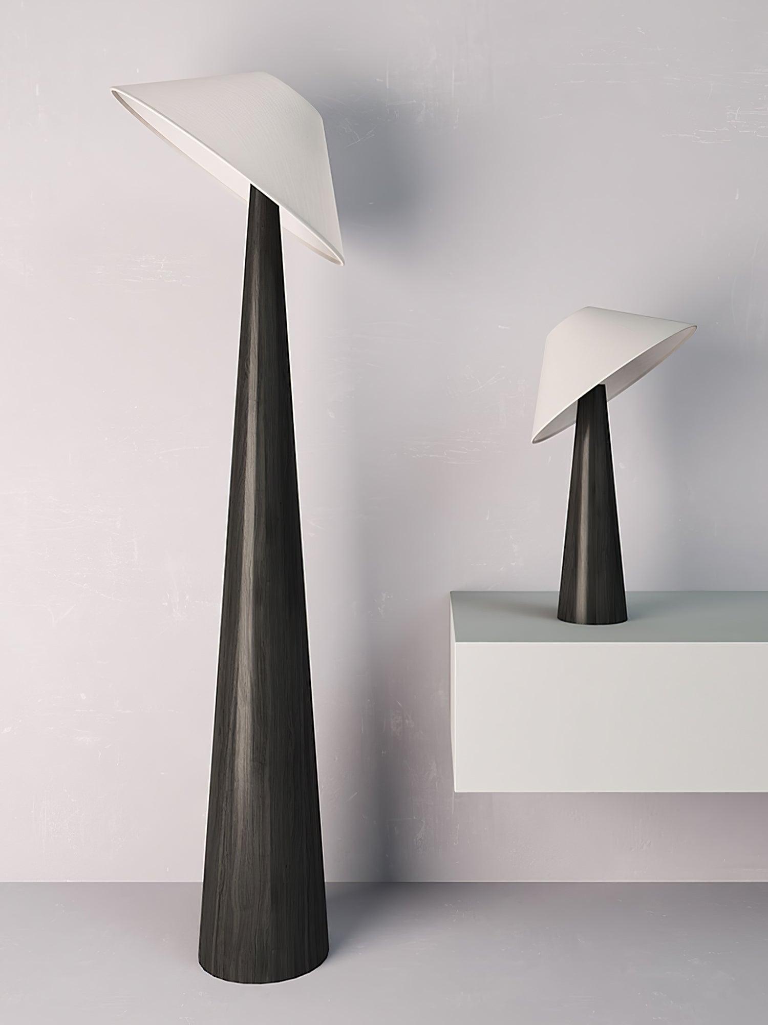 Tilt Hat Wooden Floor Lamp - Lumpaz