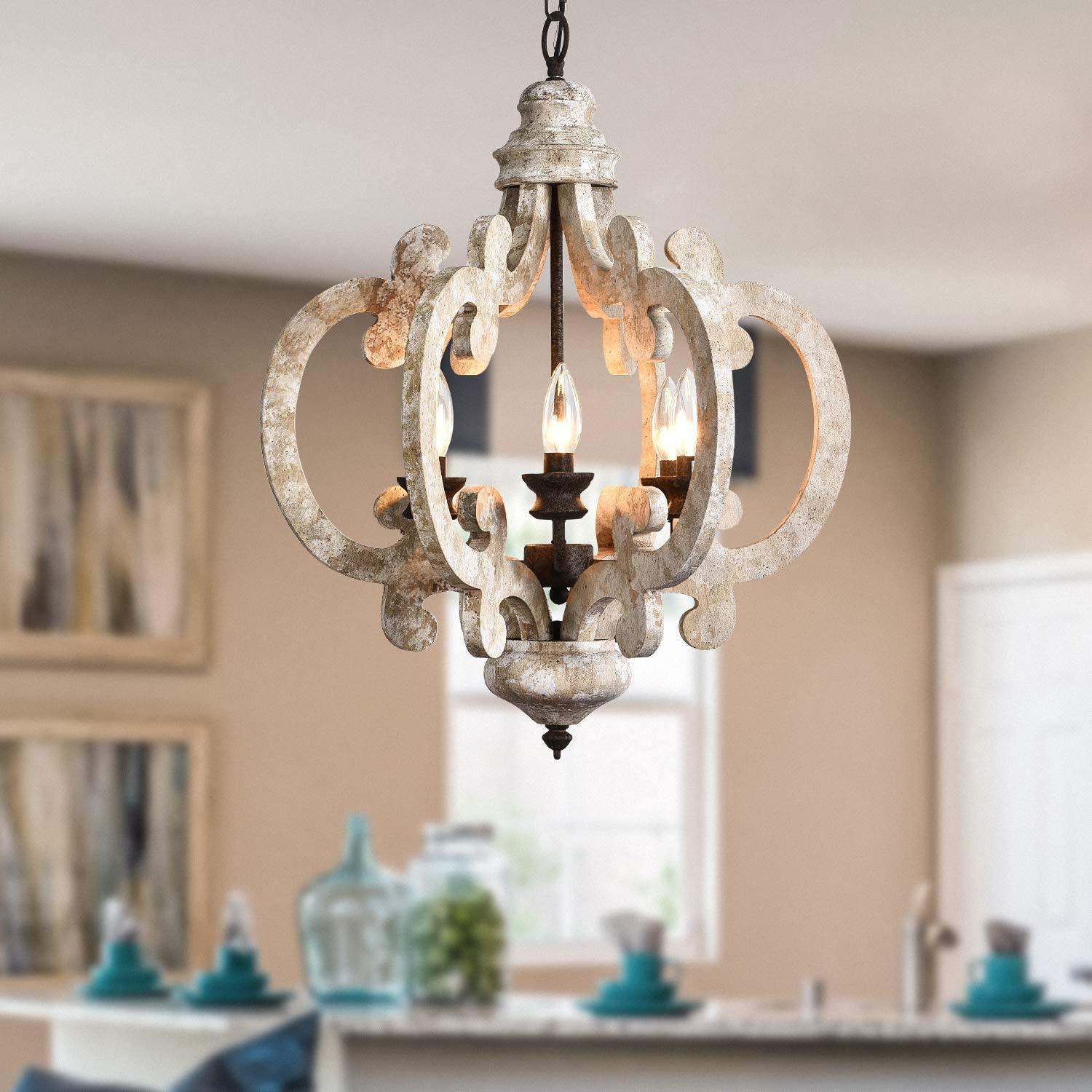 Antique White Style Chandelier - Lumpaz