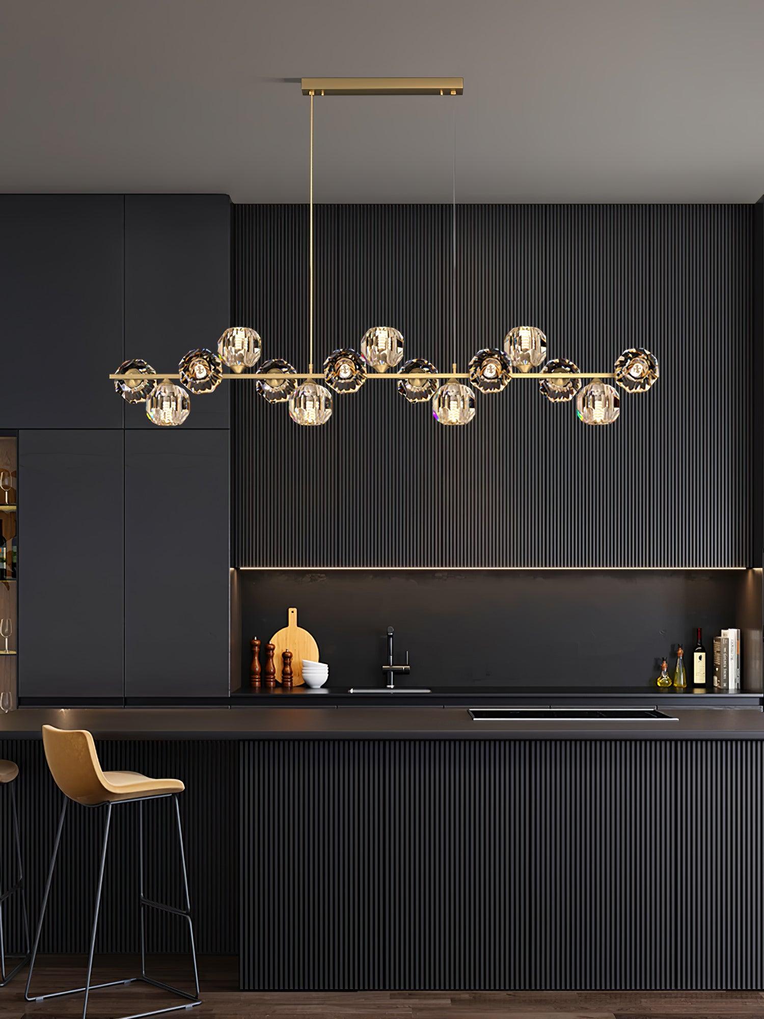 Crystal Glass Ball Chandelier - Lumpaz