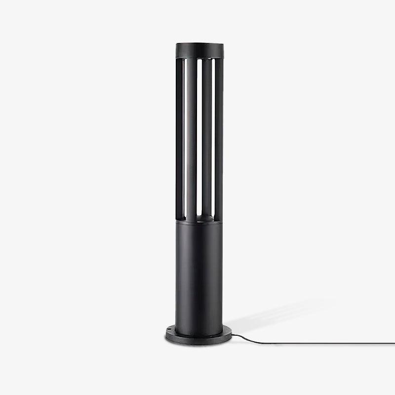 Black Cylindrical Garden Outdoor Light - Lumpaz