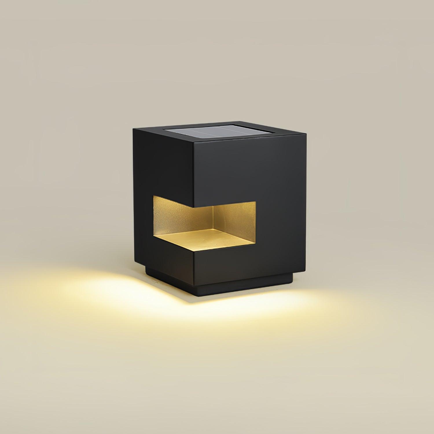 Regular Cube Solar Power Post Light - Lumpaz