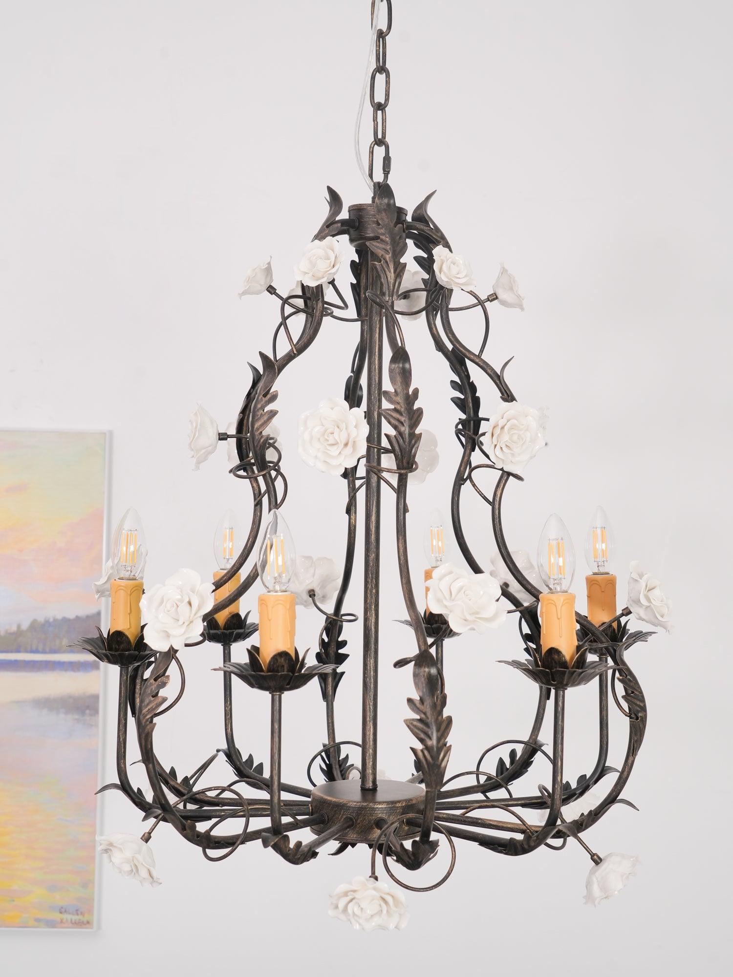 Florentine Rose Garden Chandelier - Lumpaz