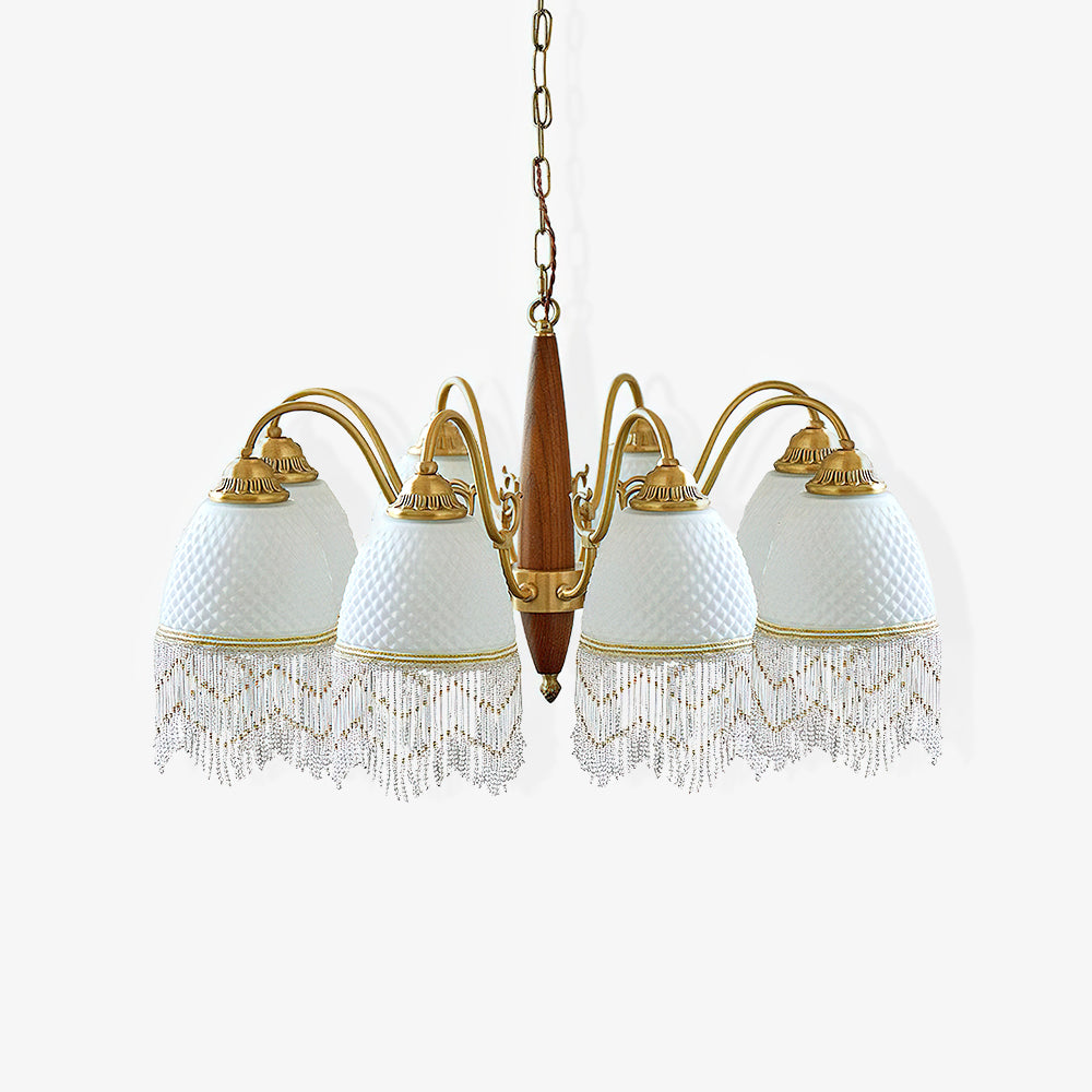 Mesh Tassel Glass Chandelier - Lumpaz