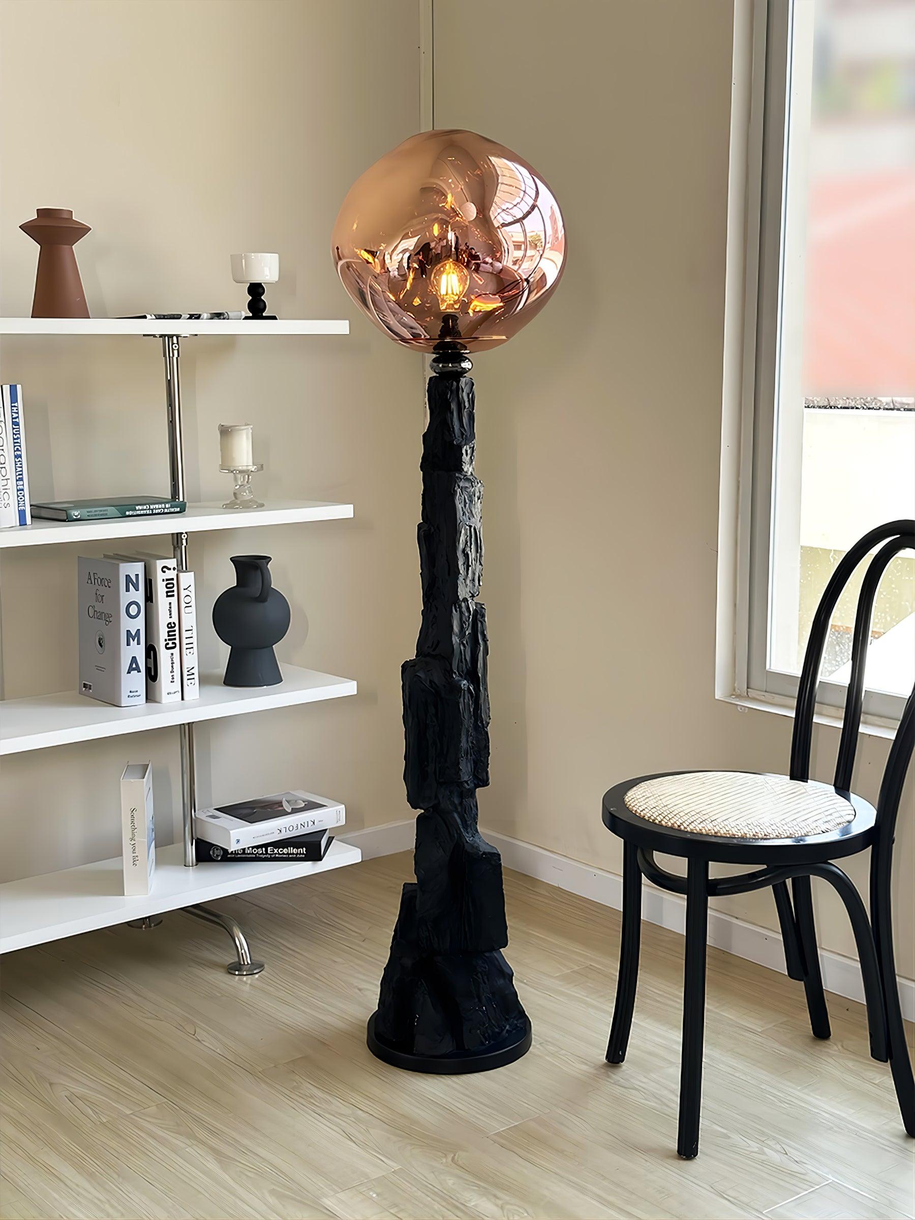 Charcoal Lava Floor Lamp - Lumpaz