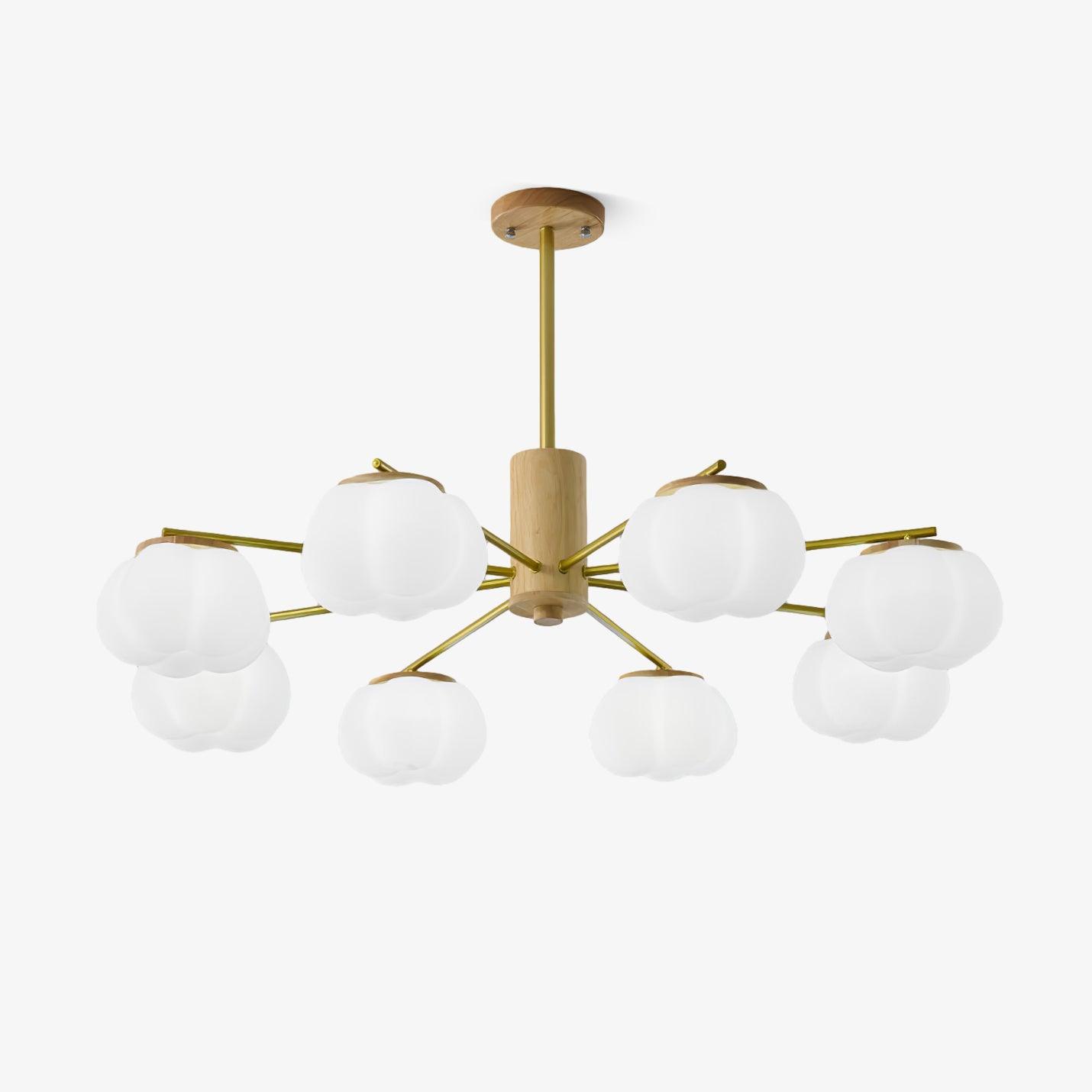 Wooden Cotton Balls Chandelier - Lumpaz