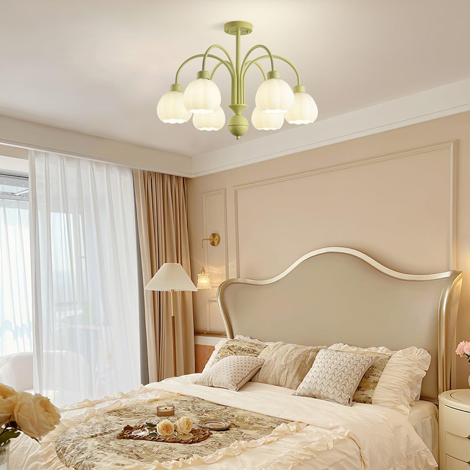 Cream Pumpkin Ball Chandelier - Lumpaz