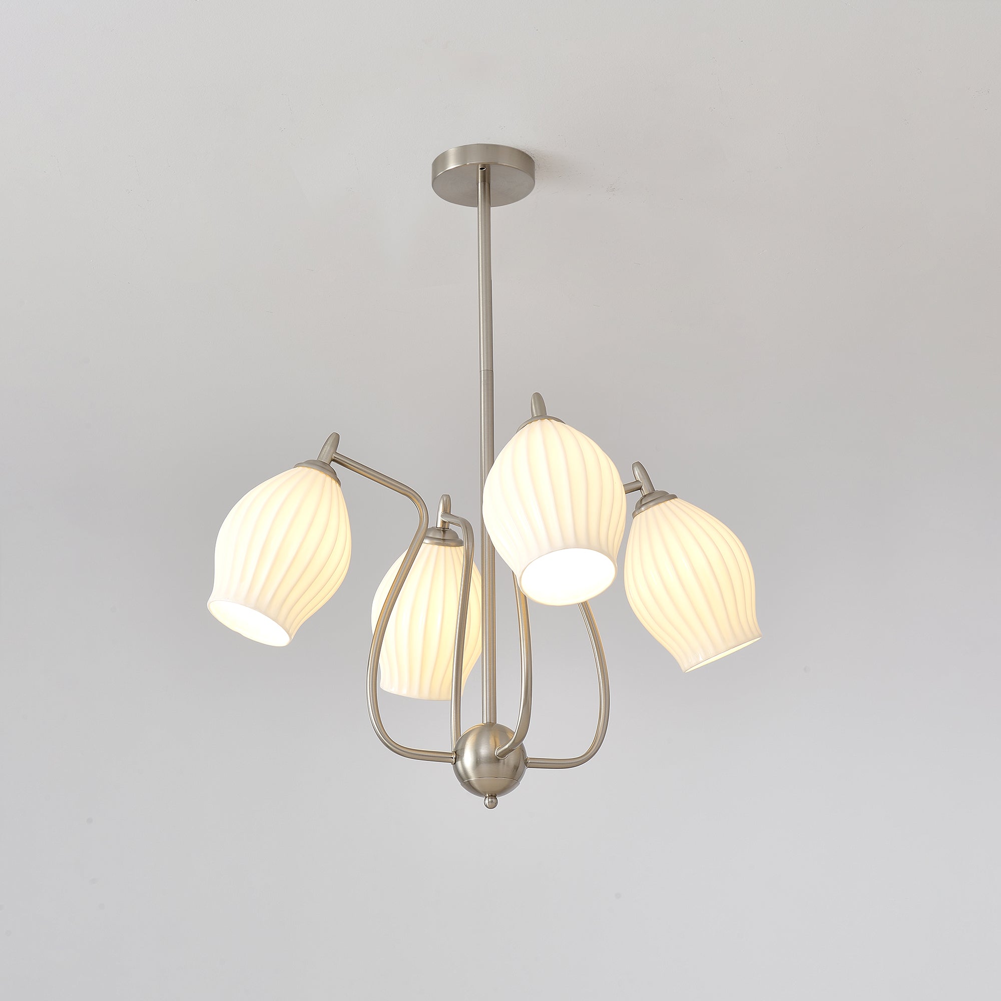 Ceramic Ribbed Chandelier - Lumpaz