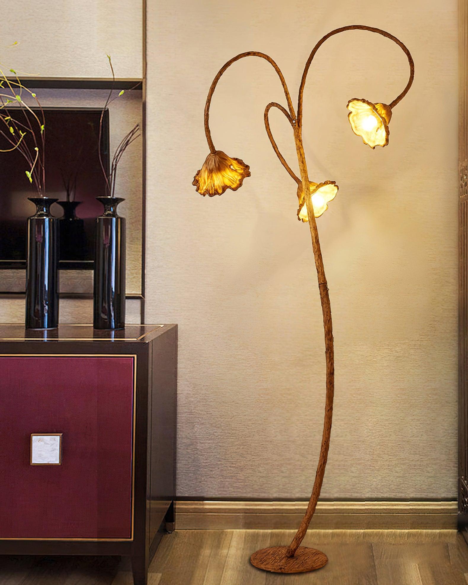 Artistic Lotus Leaf Floor Lamp - Lumpaz