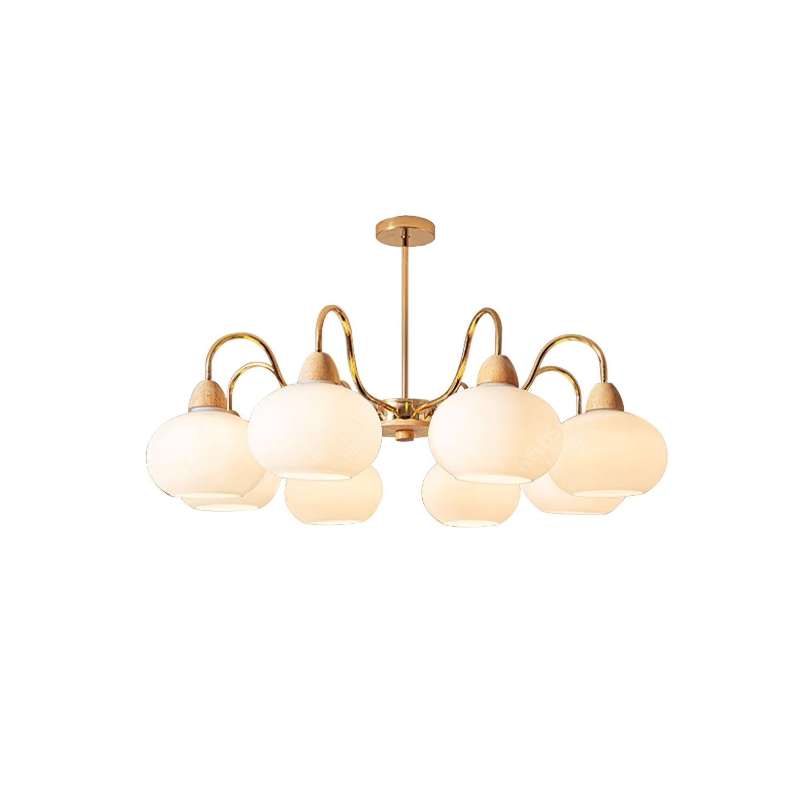 Glass Persimmon Chandelier - Lumpaz