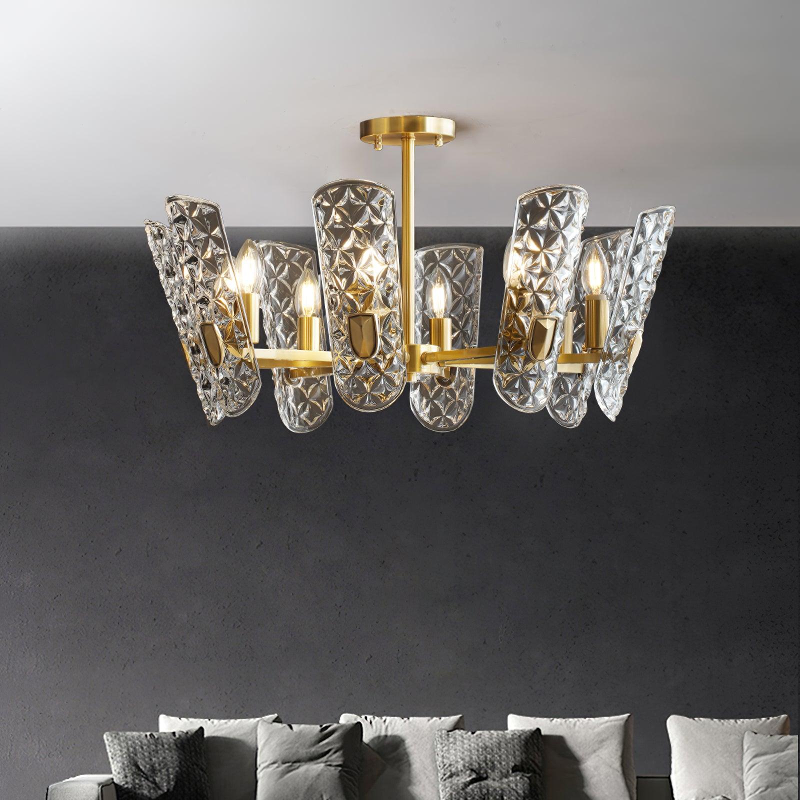 Brass Central Chandelier - Lumpaz