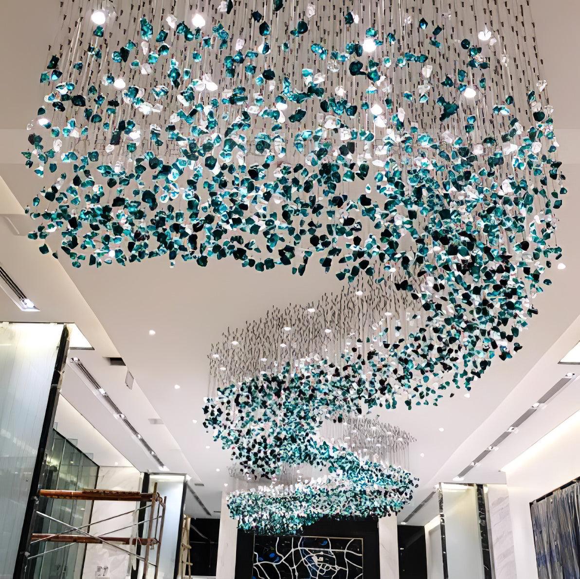 Multicolor Crystal Stone Chandelier - Lumpaz