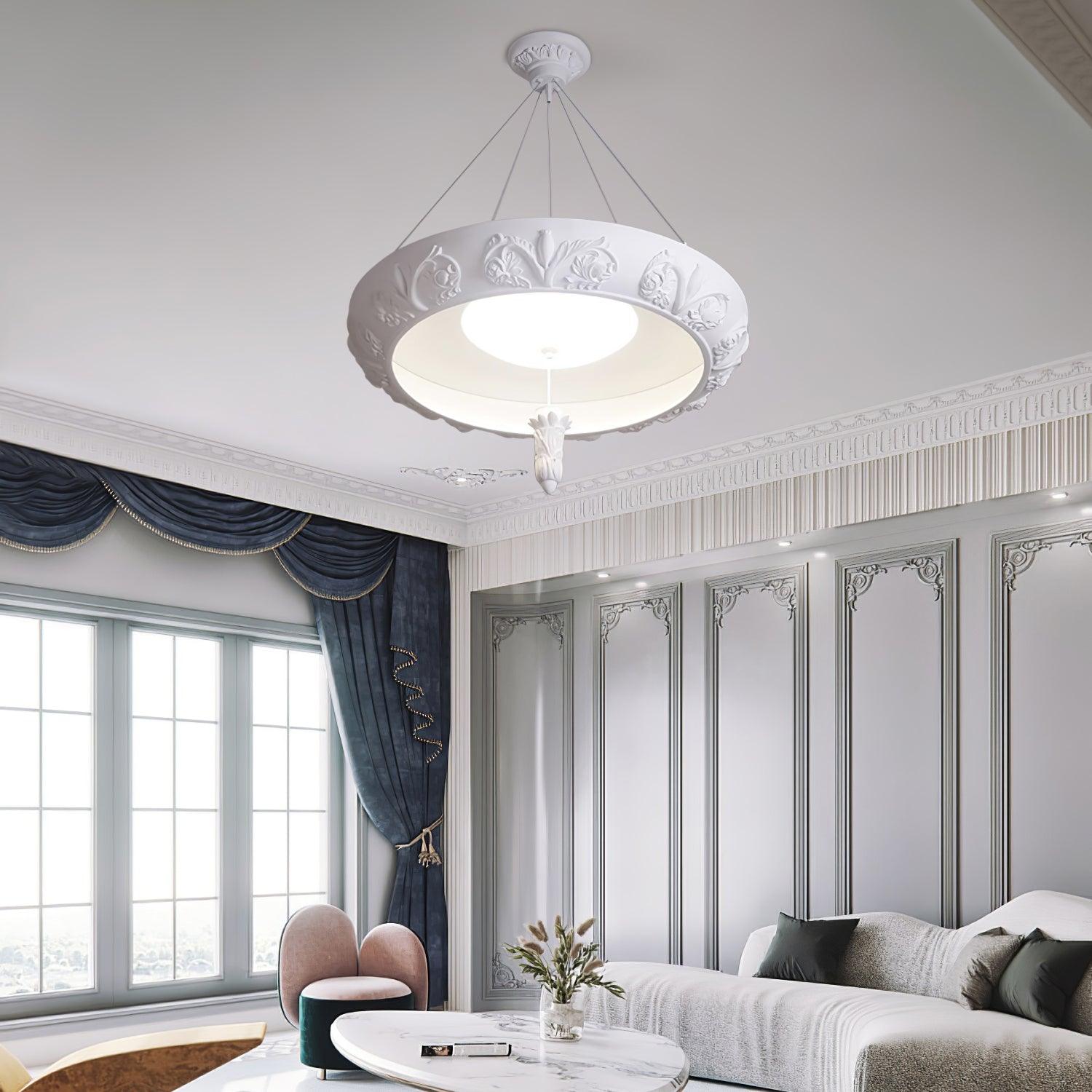 Artistic Carved Plaster Chandelier - Lumpaz