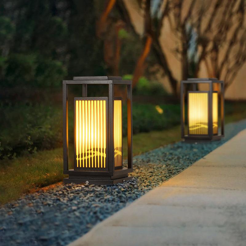 Modern Square Cage Garden Light - Lumpaz
