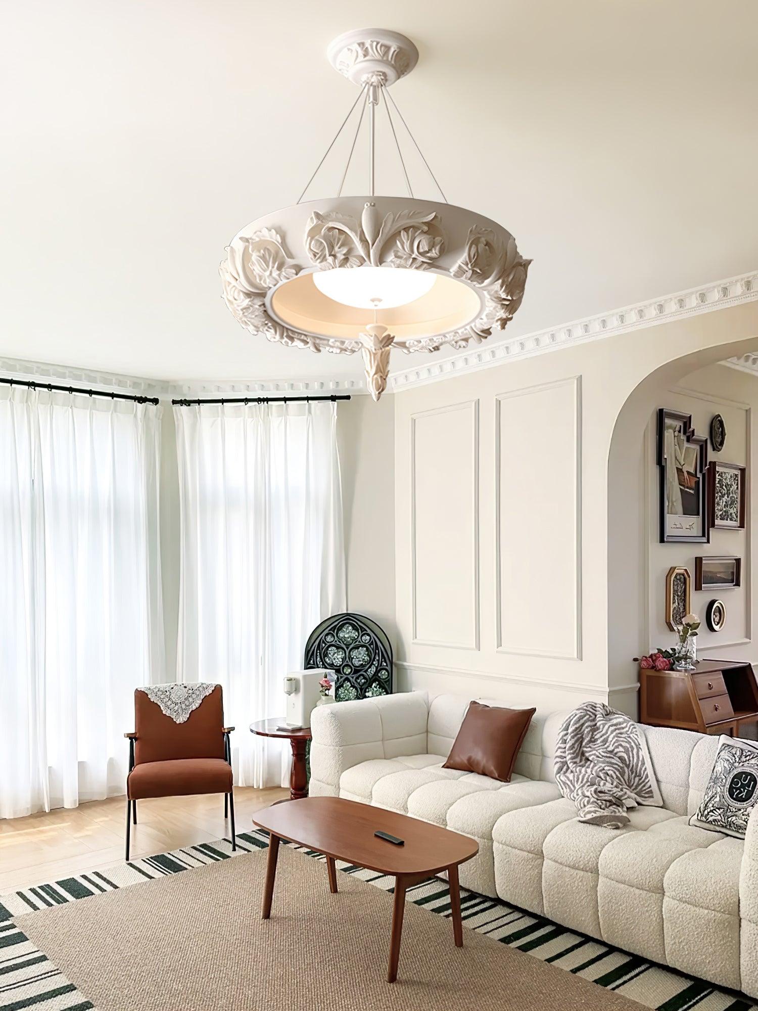 Artistic Carved Plaster Chandelier - Lumpaz