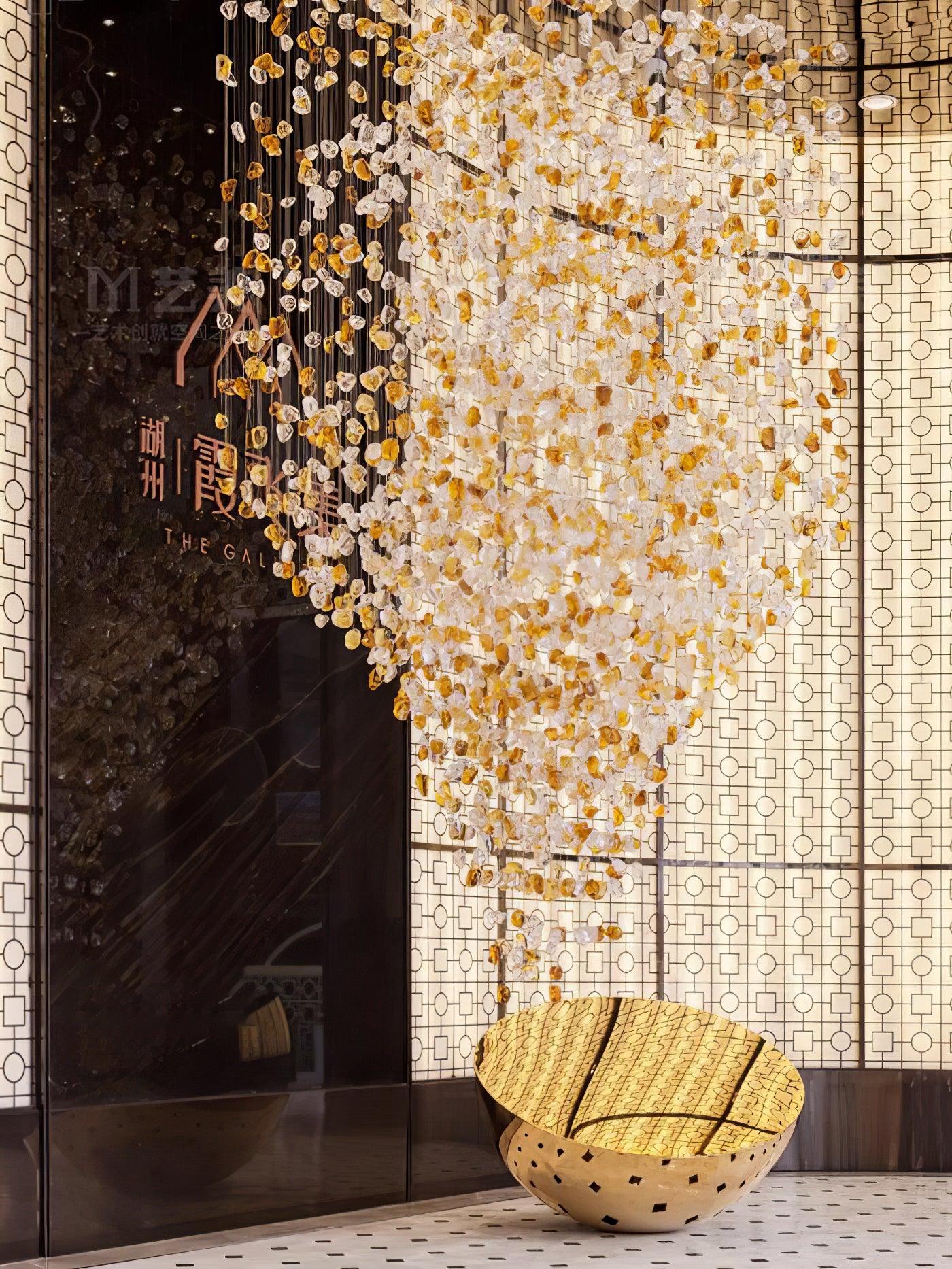 Multicolor Crystal Stone Chandelier - Lumpaz