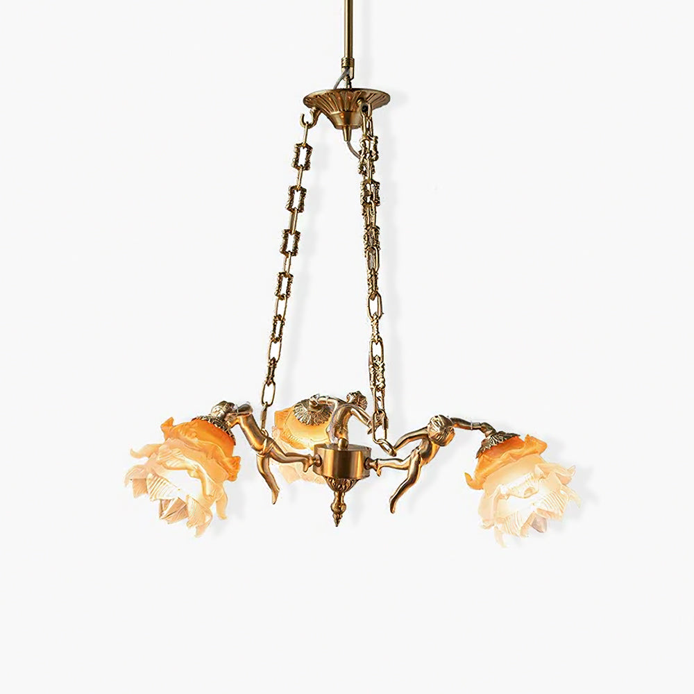 Putti Statuettes Brass Suspension - Lumpaz