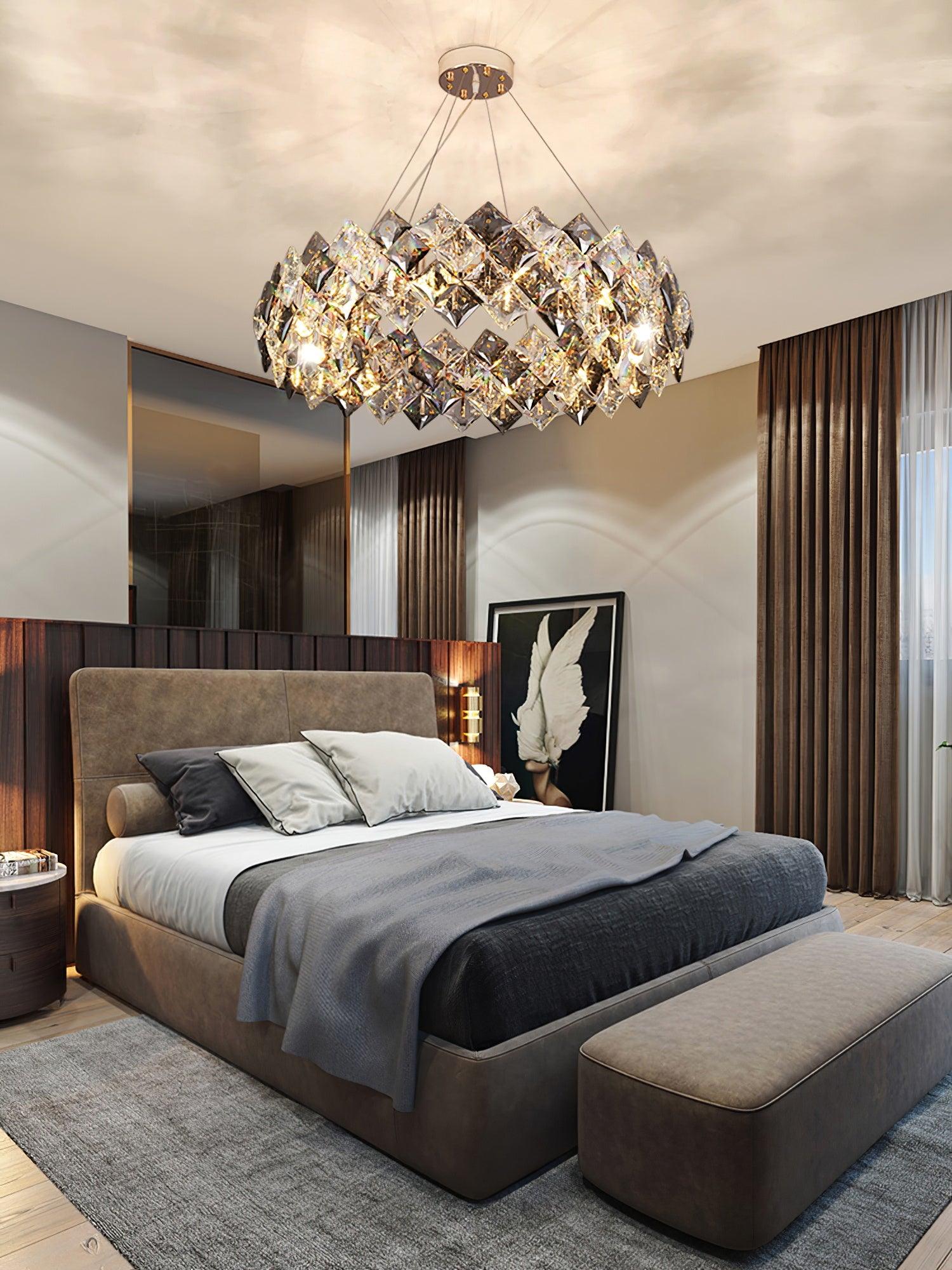 Scale Crystal Round Chandelier - Lumpaz