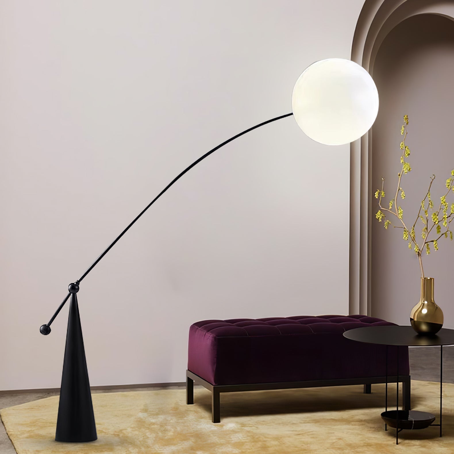 Opal Arc Floor Lamp - Lumpaz