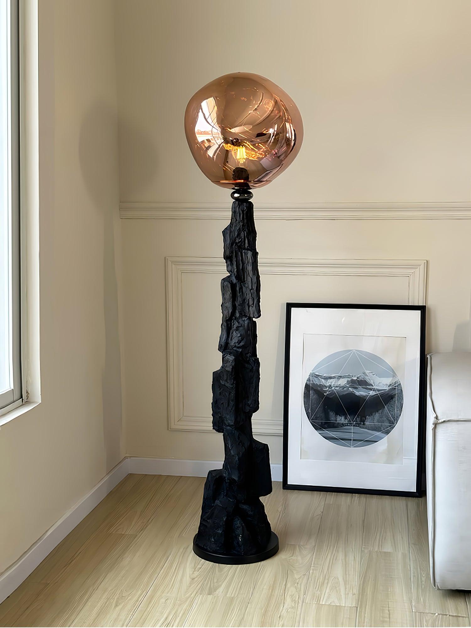 Charcoal Lava Floor Lamp - Lumpaz
