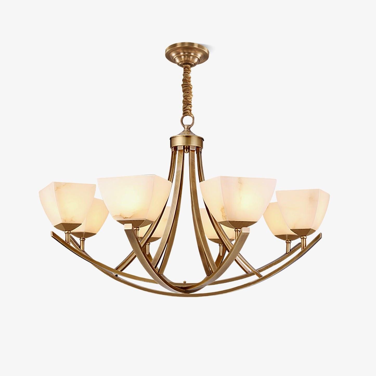 Dover Brass Chandelier - Lumpaz