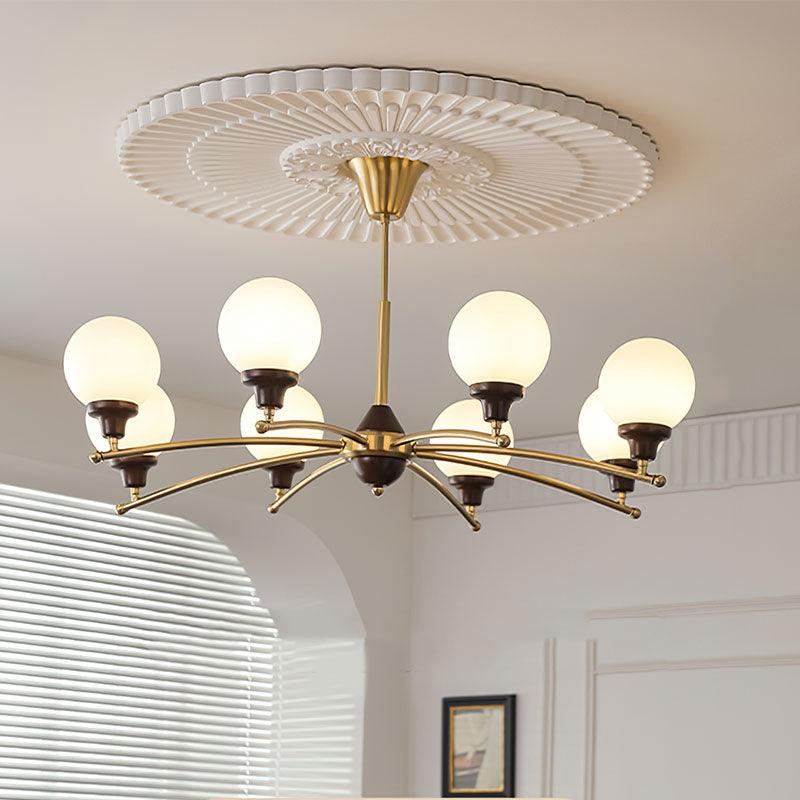 Walnut Glass Ball Chandelier - Lumpaz