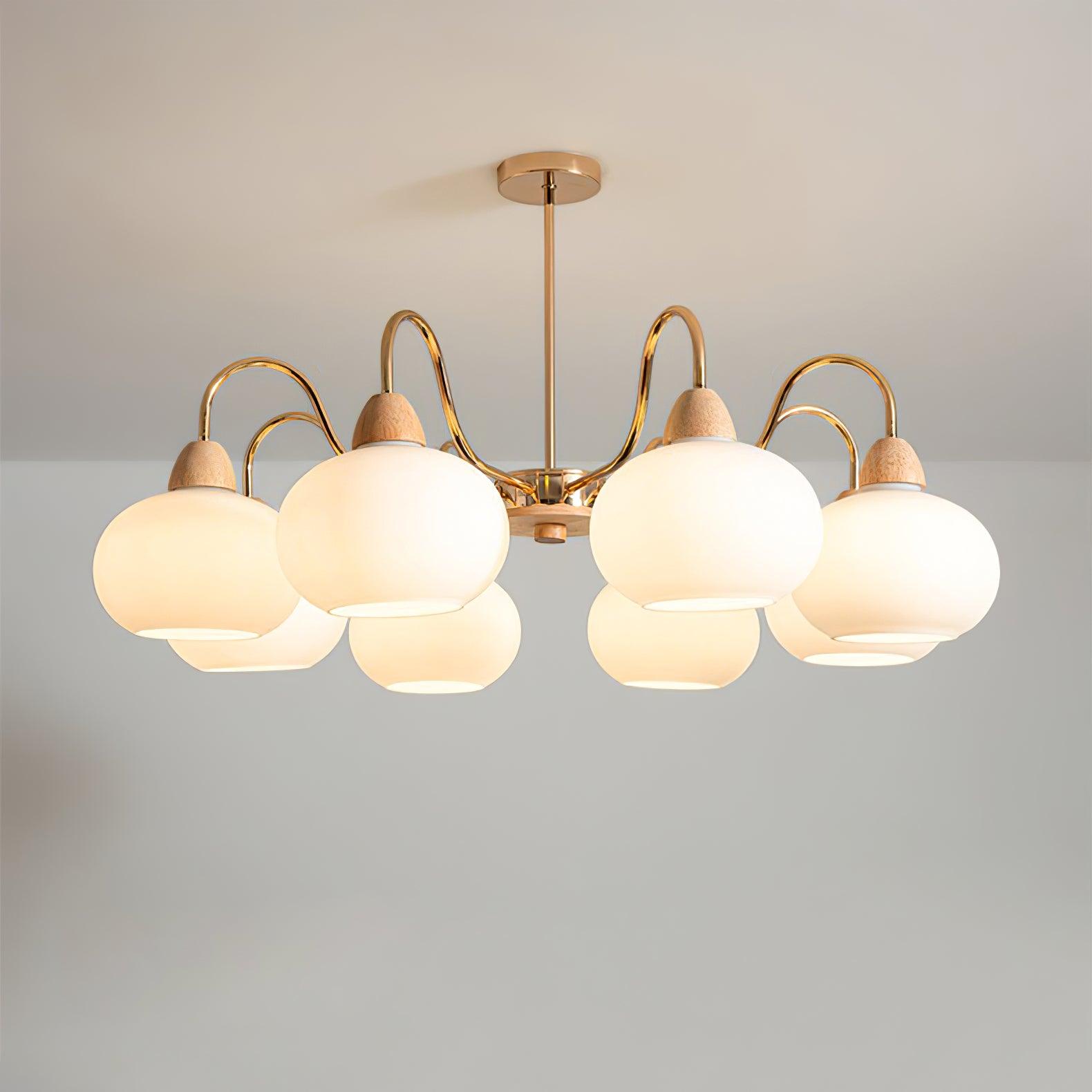 Glass Persimmon Chandelier - Lumpaz