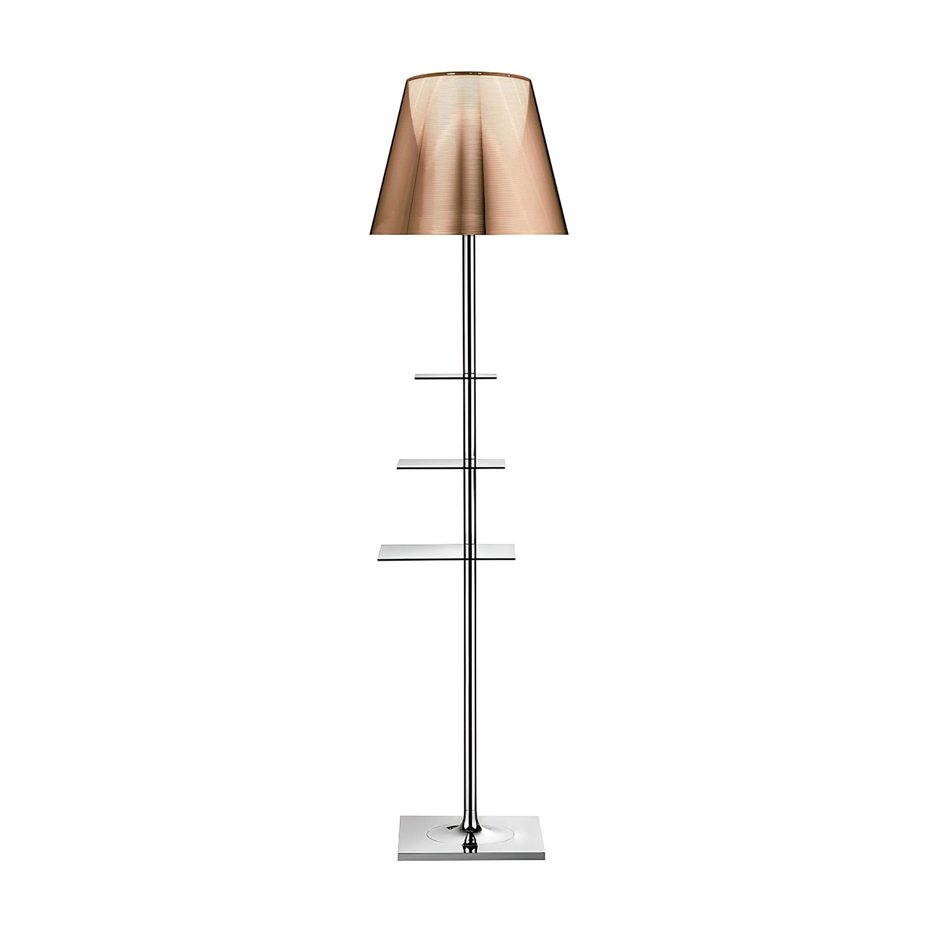 Chrome Prism Side Table Floor Lamp - Lumpaz