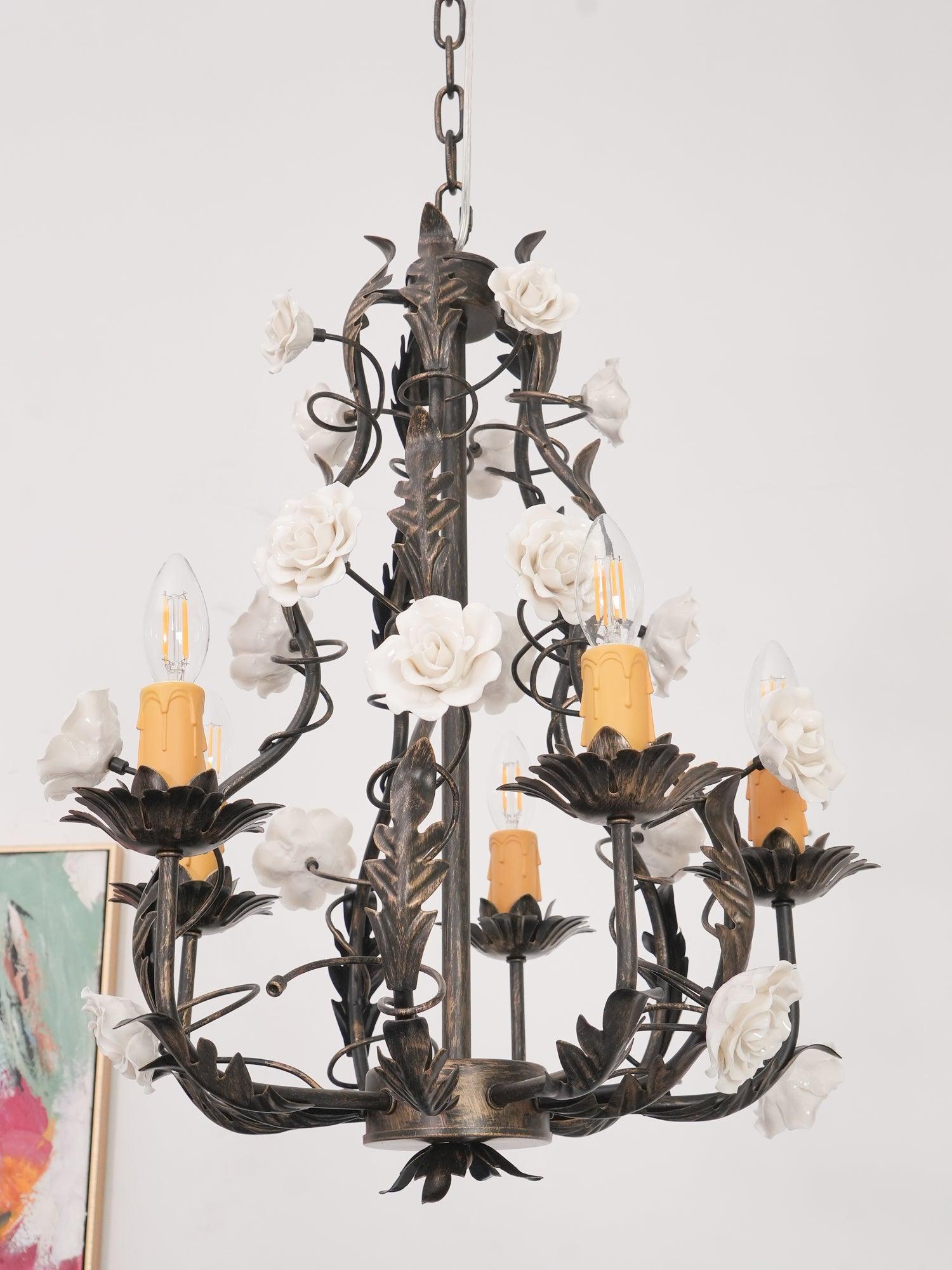 Florentine Rose Garden Chandelier - Lumpaz