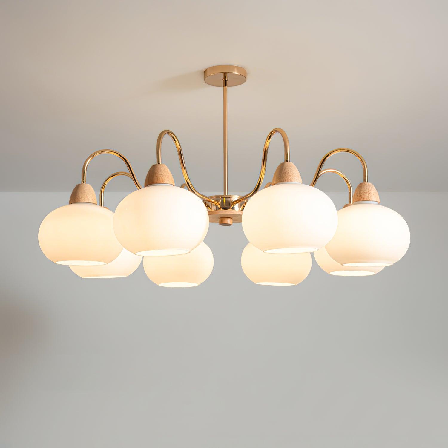 Glass Persimmon Chandelier - Lumpaz