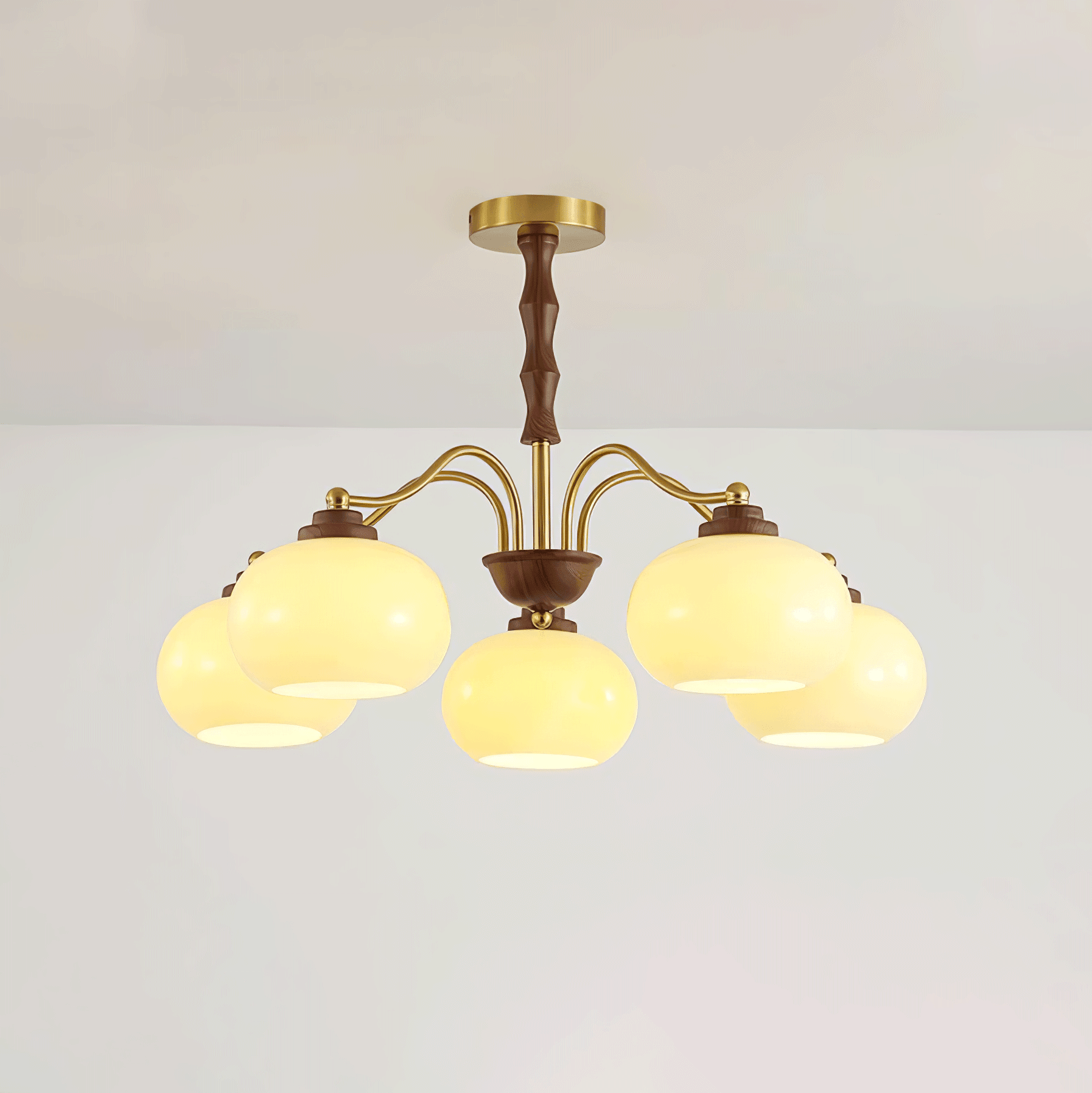 Persimmon Glass Globe Chandelier - Lumpaz