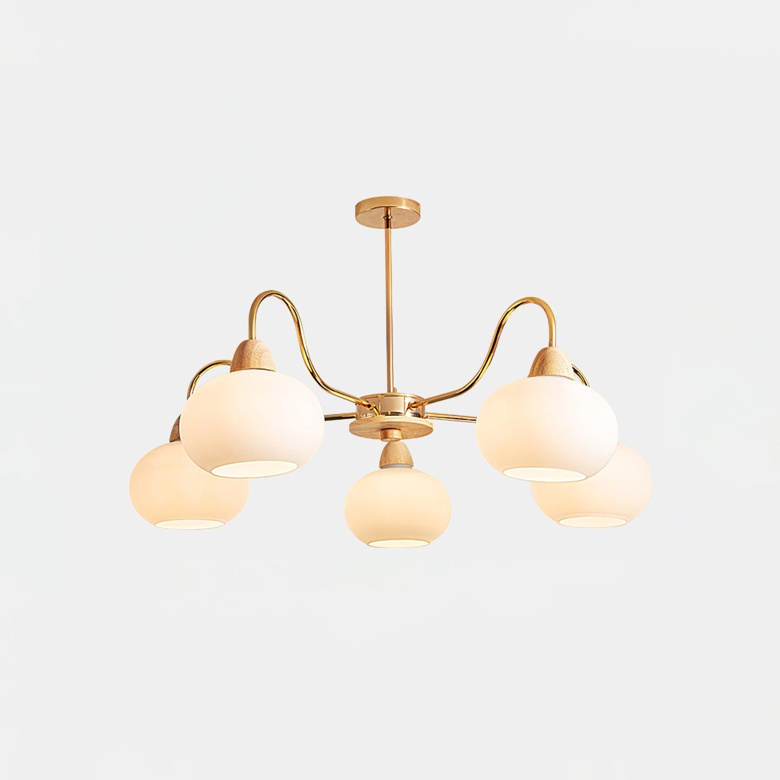 Glass Persimmon Chandelier - Lumpaz
